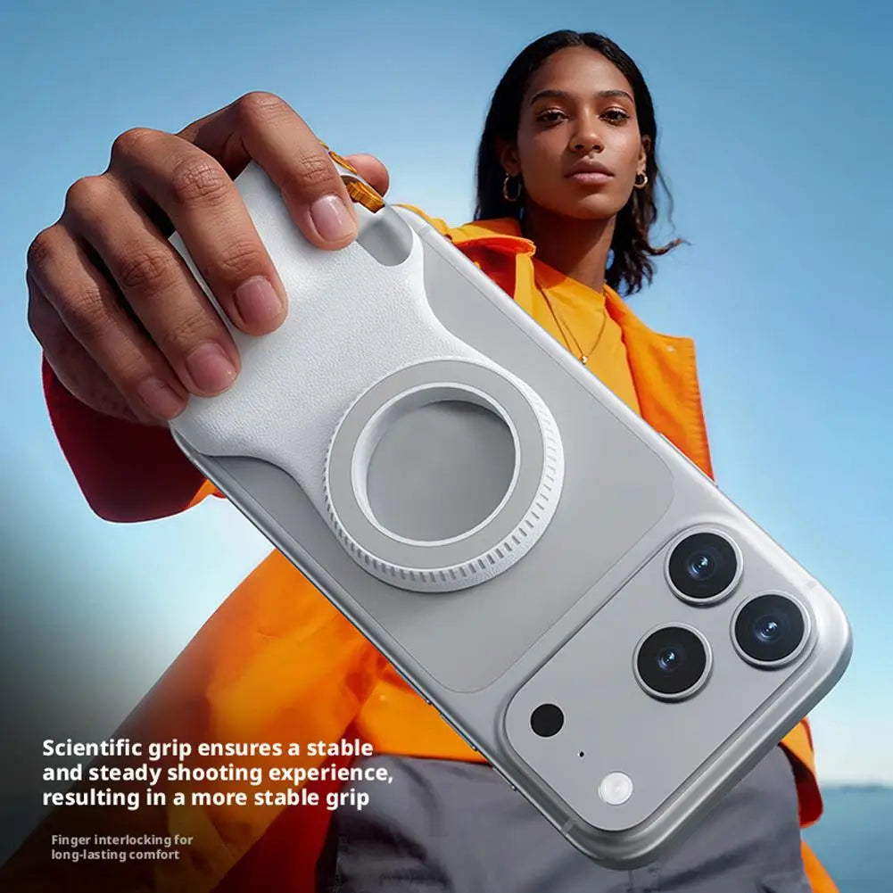 מחזיק מגנטי לטלפון עם MagSafe – ידית ארגונומית לצילום ושלט צילום אלחוטי!